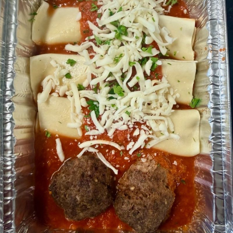 Manicotti & Meatballs